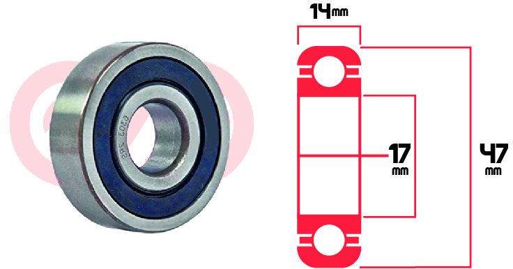 Rodamiento 6303 2Rs Alt Mercedez Benz Universal