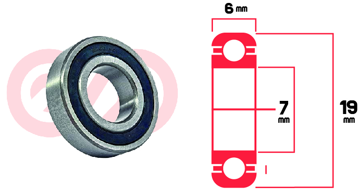 Rodamiento 6207 2Rs Universal