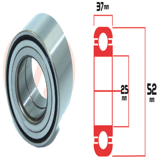 Rodamiento 0037 Llanta Renault Logan Sandero Todos