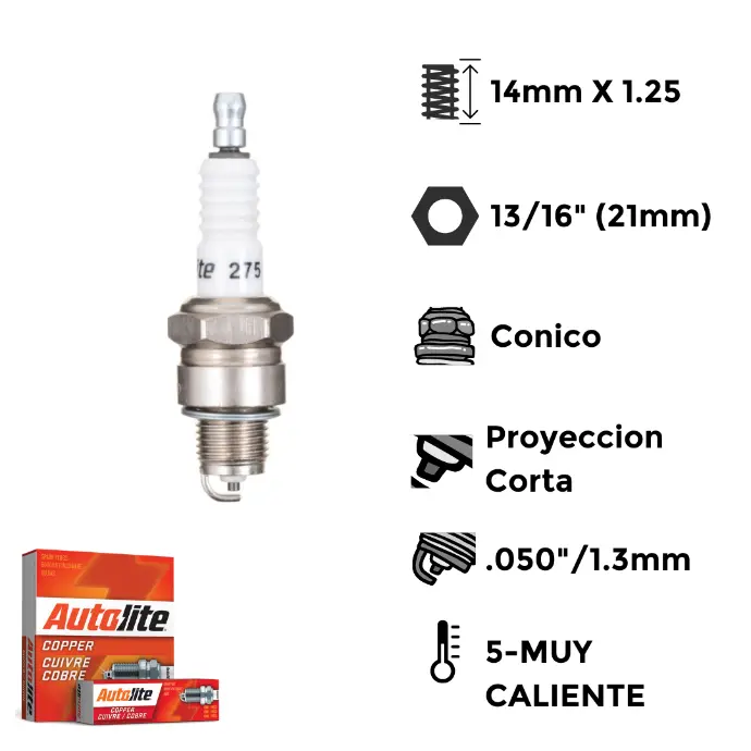 Bujías Autolite Cobre X4 - BOSCH W8BC ACEDELCO 45FFS
