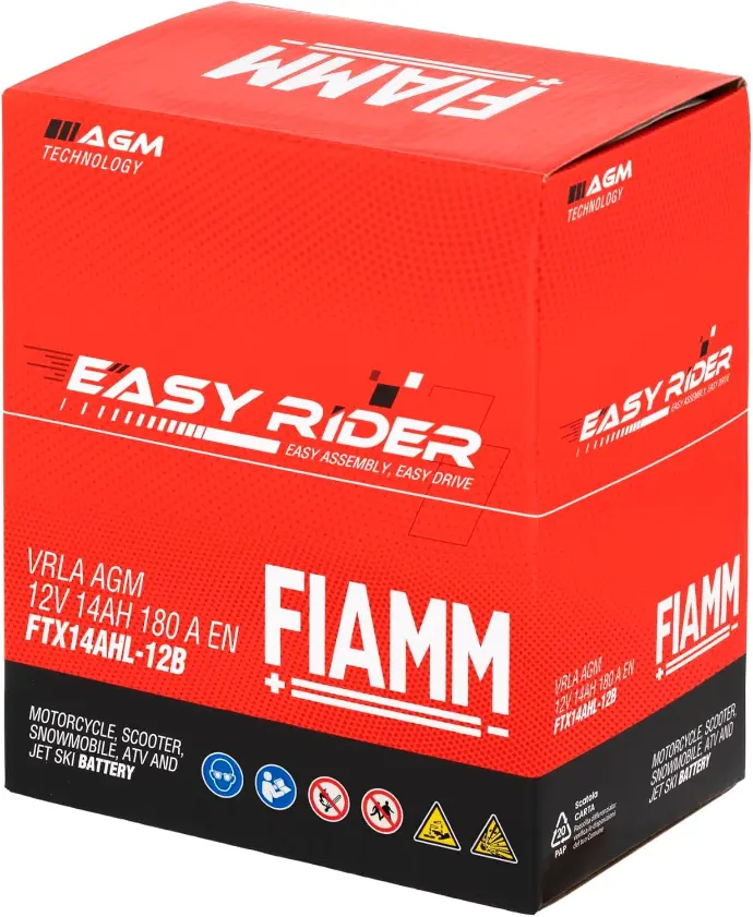 Batería Moto Fiamm Agm Ftx14ahl Royalenfield Harley Davidson